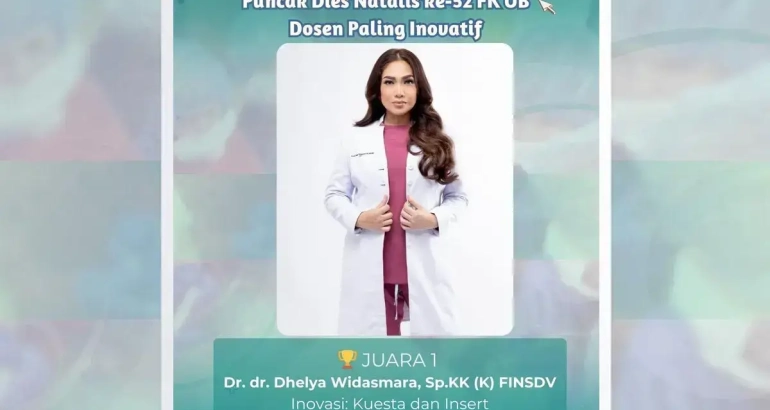 Aplikasi Kuesta dan Remindr Antar Dr. dr. Dhelya Widasmara, Sp.DVE, Subsp.DT, MMRS Raih Penghargaan Inovasi